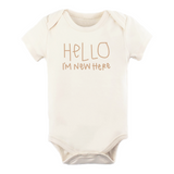 Hello I'm New Here - Bodysuit & Tee - Clay