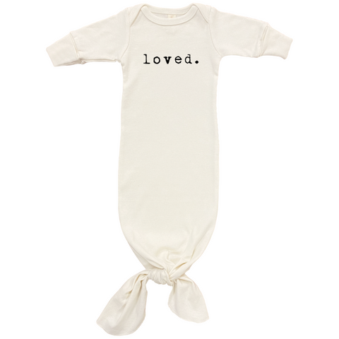 Loved - Organic Infant Gown - Black