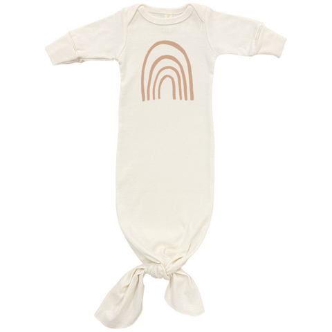 Rainbow - Organic Infant Gown - Clay
