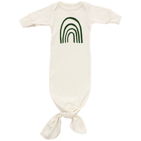 Rainbow - Organic Infant Gown - Olive