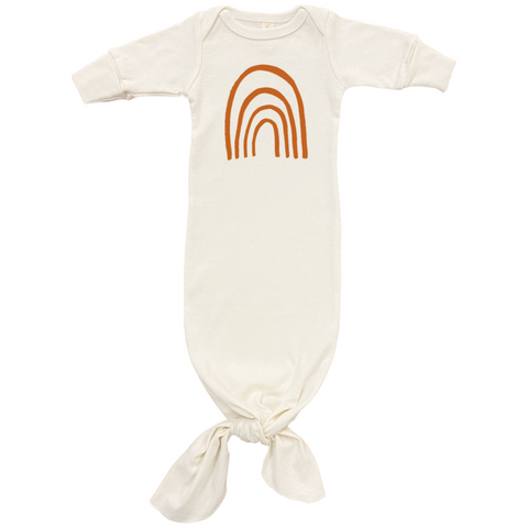 Rainbow - Organic Infant Gown - Rust