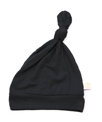 Bamboo Baby Top Knot Hat - Black