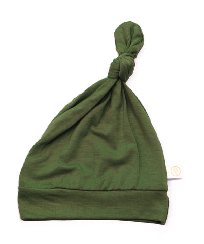Bamboo Baby Top Knot Hat - Olive