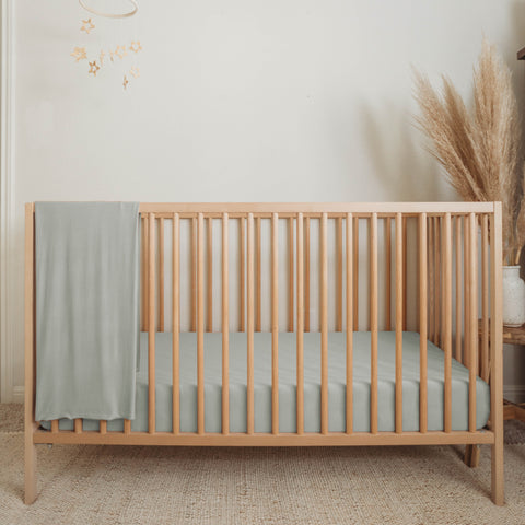 Organic Bamboo Crib Sheet - Sage